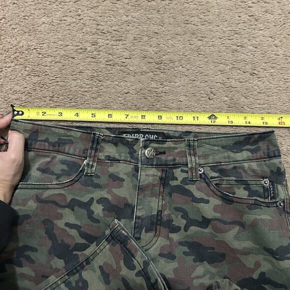 Tripp NYC Green Camo Skinny Leg Jeans Size 30 Stretch Y2K - Picture 6 of 7